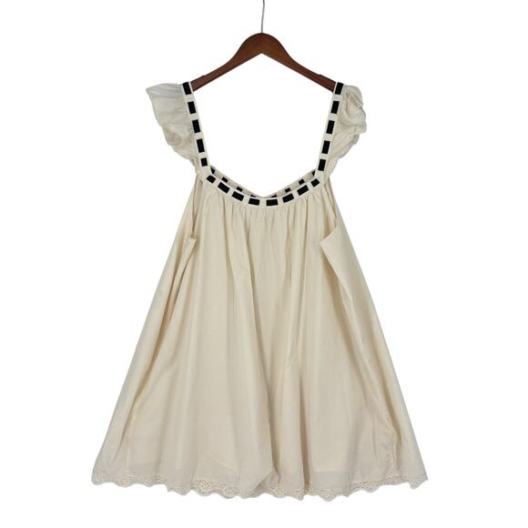 Aerie Femme Bow Nightie New With Tags Size XXL Off White Cotton - Picture 8 of 16